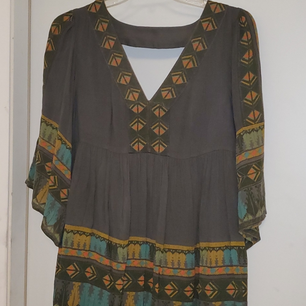 Free People Dress Olive Combo